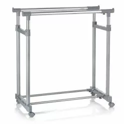 CARO-Möbel Garderobenwagen CASA In Grau, 2 Kleiderstangen -Sideboards Verkäufe 93938 2