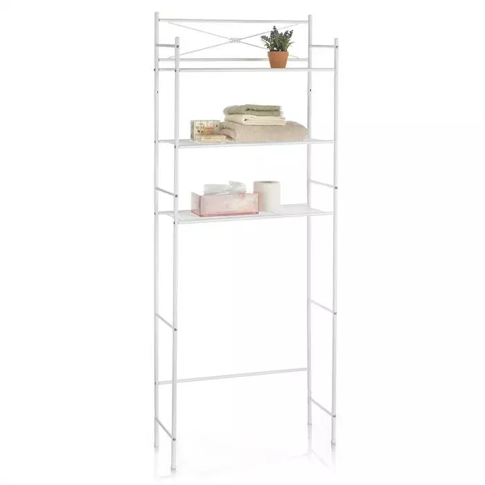 CARO-Möbel Toiletten Waschmaschinen Regal MARSA Mit 3 Ablagen In Weiß 3 CARO-Möbel Toiletten Waschmaschinen Regal MARSA Mit 3 Ablagen In Weiß – Bild 3