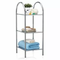 Sideboards Verkäufe 37 CARO-Möbel Badregal PLAYA Aus Verchromtem Metall