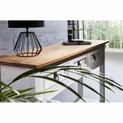 CARO-Möbel Konsolentisch CAMPO Mit 3 Schubladen, Weiß/braun -Sideboards Verkäufe 93976 A3