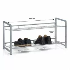 CARO-Möbel Schuhregal SYSTEM Silber Lackiert, 2 Fächer -Sideboards Verkäufe 93978 2