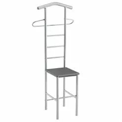 CARO-Möbel Herrendiener JIVO In Grau Mit Metallgestell