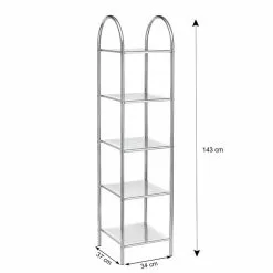 CARO-Möbel Badregal SECA Aus Verchromtem Metall Mit 5 Ablagen -Sideboards Verkäufe 94024 3