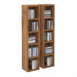CARO-Möbel CD / DVD Regal CHART Mit 10 Fächern In Nussbaum -Sideboards Verkäufe 94064 2