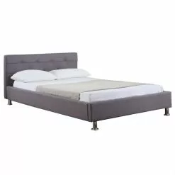 CARO-Möbel Polsterbett LAREDO 120x200 Cm, Stoff In Grau