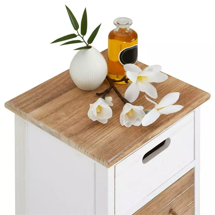 CARO-Möbel Kommode SALVA In Weiß Mit 4 Schubladen 4 CARO-Möbel Kommode SALVA In Weiß Mit 4 Schubladen – Bild 4