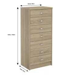 CARO-Möbel Schubladenschrank FEHMARN Mit 7 Schubladen In Sonoma Eiche -Sideboards Verkäufe 94120 2