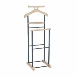 CARO-Möbel Herrendiener MEDINA In Sonoma Eiche/schwarz