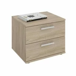 CARO-Möbel Nachttisch MAXIMA In Sonoma Eiche Mit 2 Schubladen