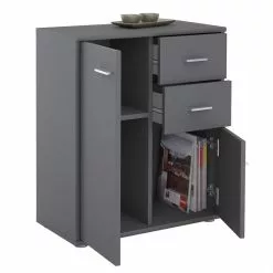 CARO-Möbel Kommode LOCARNO 2 Türen, 2 Schubladen In Grau 5 CARO-Möbel Kommode LOCARNO 2 Türen, 2 Schubladen In Grau -Sideboards Verkäufe 94313 1