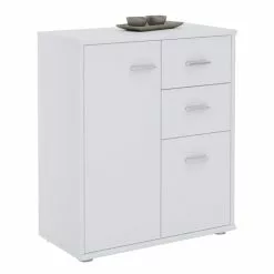 CARO-Möbel Kommode LOCARNO 2 Türen, 2 Schubladen In Weiß