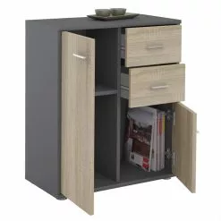 CARO-Möbel Kommode LOCARNO In Grau/Sonoma Eiche -Sideboards Verkäufe 94316 1