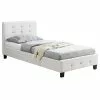 CARO-Möbel Polsterbett DELAWARE 90x200 Cm, Inkl. Lattenrost In Weiß