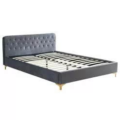 CARO-Möbel Polsterbett GLAMOUR 140x200 Cm Im Barock-Stil, In Grau -Sideboards Verkäufe 94351 2