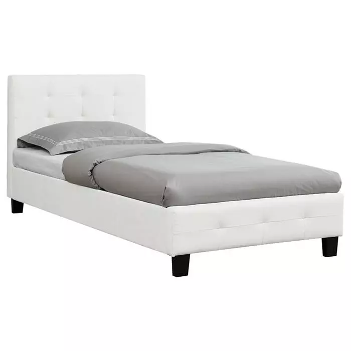 CARO-Möbel Polsterbett OHIO 90 X 200 Cm Inkl. Lattenrost In Weiß 1 CARO-Möbel Polsterbett OHIO 90 X 200 Cm Inkl. Lattenrost In Weiß