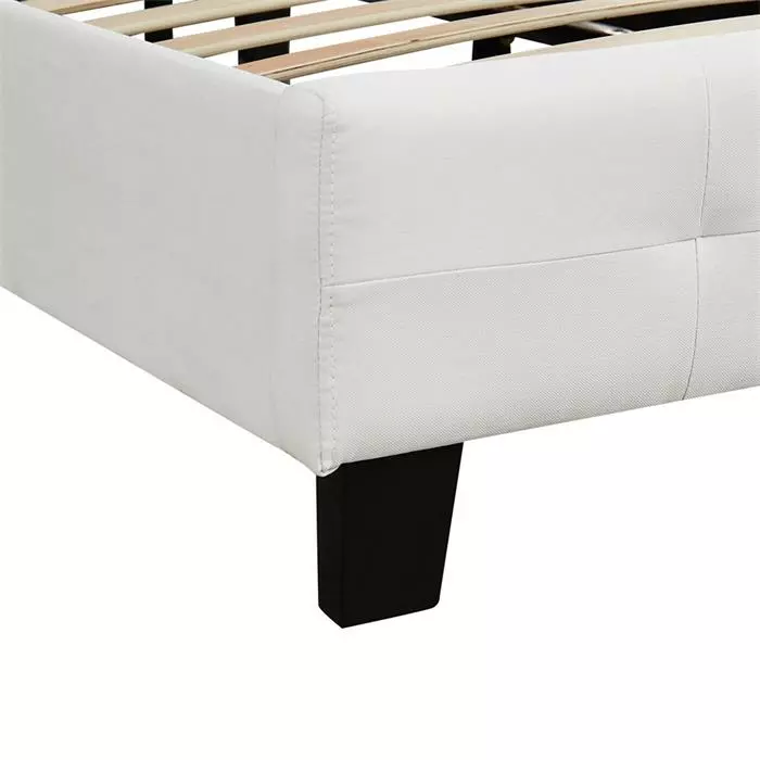 CARO-Möbel Polsterbett OHIO 90 X 200 Cm Inkl. Lattenrost In Weiß 5 CARO-Möbel Polsterbett OHIO 90 X 200 Cm Inkl. Lattenrost In Weiß – Bild 5