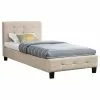 CARO-Möbel Polsterbett OHIO 90 X 200 Cm Inkl. Lattenrost In Beige