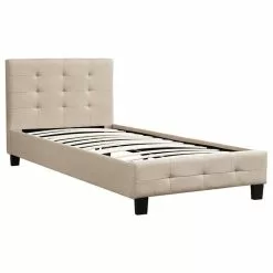 CARO-Möbel Polsterbett OHIO 90 X 200 Cm Inkl. Lattenrost In Beige -Sideboards Verkäufe 94354 2