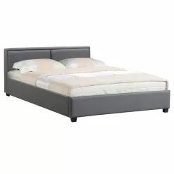 CARO-Möbel Polsterbett CELINE 140 X 200 Cm, Grau