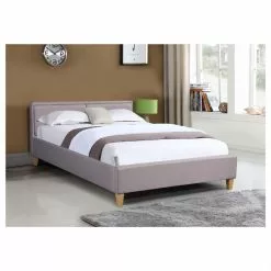 CARO-Möbel Polsterbett ANAIS 140x200 Cm, Stoff In Grau -Sideboards Verkäufe 94490 1