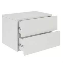 CARO-Möbel Wandregal Nachtschrank ANNI Mit 2 Schubladen In Weiß