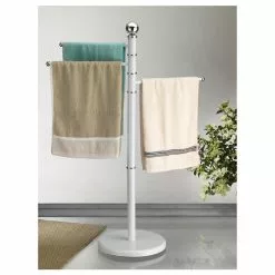 CARO-Möbel Handtuchhalter PETRA Mit 3 Stangen Weiß Lackiert -Sideboards Verkäufe 94505 2