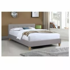 CARO-Möbel Polsterbett ADELE 140x200 Cm, Stoff In Grau -Sideboards Verkäufe 94536 1