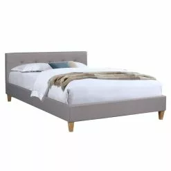 CARO-Möbel Polsterbett ADELE 140x200 Cm, Stoff In Grau