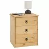 CARO-Möbel Nachttisch BARRIO Aus Kiefer Mit 3 Schubladen