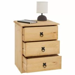 CARO-Möbel Nachttisch BARRIO Aus Kiefer Mit 3 Schubladen -Sideboards Verkäufe 94540 2