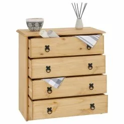 CARO-Möbel Mexiko Kommode BARRIO Natur Mit 4 Schubladen -Sideboards Verkäufe 94542 2