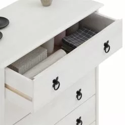 CARO-Möbel Kommode RESIDENCIA Mit 5 Schubladen, In Weiß -Sideboards Verkäufe 94545 3