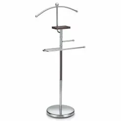 CARO-Möbel Herrendiener ECHO Mit Ablage, Metall Verchromt