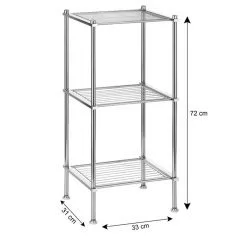 CARO-Möbel Badregal TUNIS Mit 3 Ablagen, Metall Verchromt -Sideboards Verkäufe 94554 3 N1