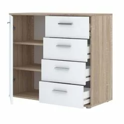 CARO-Möbel Kommode CHICAGO Sonoma Eiche/weiß, 4 Schubladen -Sideboards Verkäufe 94574 2