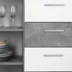 CARO-Möbel Kommode CHICAGO Betonoptik/weiß, 4 Schubladen, 1 Tür 10 CARO-Möbel Kommode CHICAGO Betonoptik/weiß, 4 Schubladen, 1 Tür -Sideboards Verkäufe 94575 6