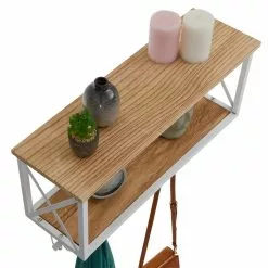 CARO-Möbel Wandgarderobe ARMANDO Weiß/braun -Sideboards Verkäufe 94576 2 N