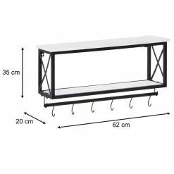 CARO-Möbel Wandgarderobe ARMANDO Weiß/schwarz -Sideboards Verkäufe 94578 5