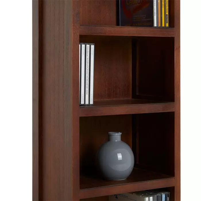 CARO-Möbel CD DVD Regal MUSICA, Dunkelbraun 5 CARO-Möbel CD DVD Regal MUSICA, Dunkelbraun – Bild 5