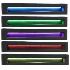 CARO-Möbel Polsterbett SATOKA 120x200 Cm, LED Beleuchtung, Stoff Schwarz -Sideboards Verkäufe 94592 3 N