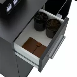 CARO-Möbel Eckschreibtisch LENA Mit Regal In Schwarz -Sideboards Verkäufe 94602 2 N