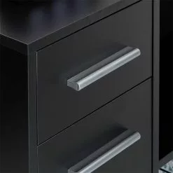 CARO-Möbel Eckschreibtisch LENA Mit Regal In Schwarz -Sideboards Verkäufe 94602 3 N
