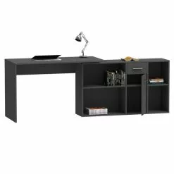 CARO-Möbel Eckschreibtisch DIEGO Mit Regal In Schwarz -Sideboards Verkäufe 94603 2