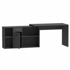 CARO-Möbel Eckschreibtisch DIEGO Mit Regal In Schwarz -Sideboards Verkäufe 94603 3