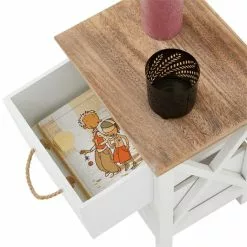 CARO-Möbel Nachttisch PERUGIA Mit 2 Schubladen In Weiß -Sideboards Verkäufe 94605 2 N