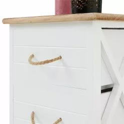 CARO-Möbel Nachttisch PERUGIA Mit 2 Schubladen In Weiß -Sideboards Verkäufe 94605 3 N