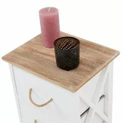 CARO-Möbel Nachttisch PERUGIA Mit 2 Schubladen In Weiß -Sideboards Verkäufe 94605 4 N