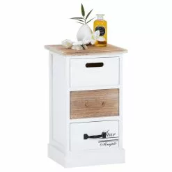 CARO-Möbel Kommode SALVA In Weiß Mit 3 Schubladen