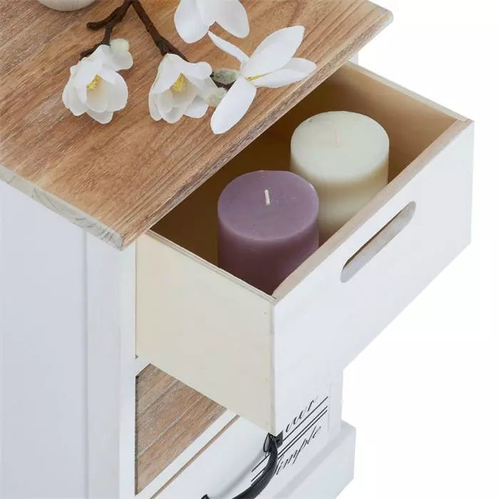 CARO-Möbel Kommode SALVA In Weiß Mit 3 Schubladen 5 CARO-Möbel Kommode SALVA In Weiß Mit 3 Schubladen – Bild 5