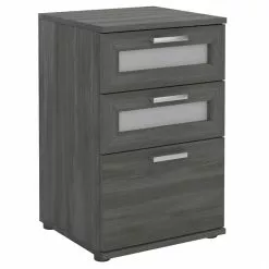 CARO-Möbel Nachttisch MARIKE In Esche Grau Mit 3 Schubladen